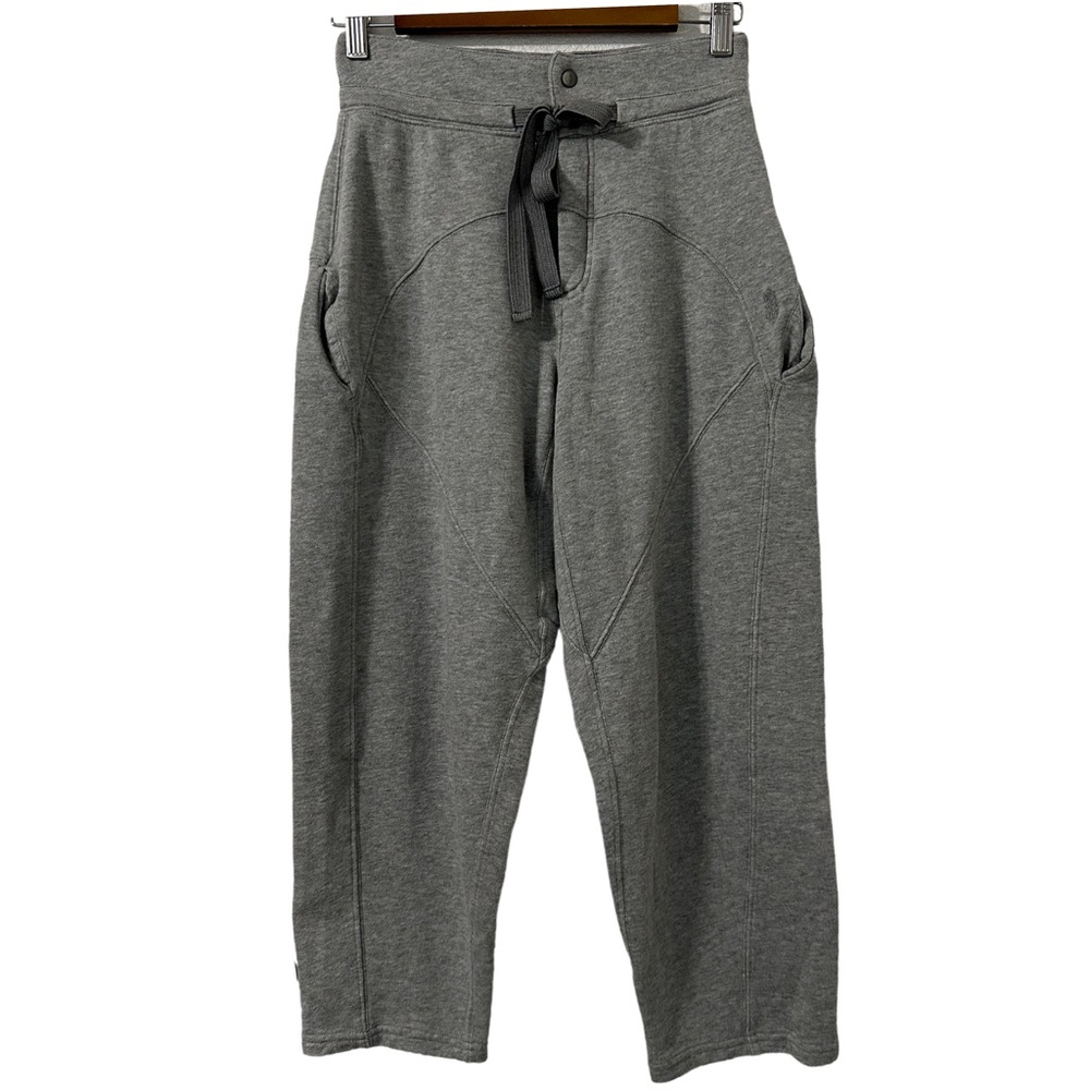 FP Movement Free People Kyoto Legging Pants Grey Cotton Cropped XS OB1030225